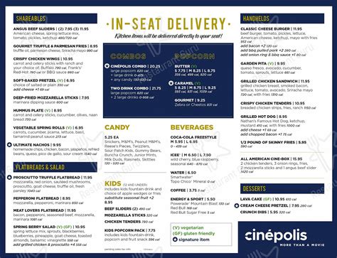Cinepolis hamlin menu - To check the balance of your Cinépolis or Moviehouse & Eatery Gift Card, just enter the number on the card in the form below. Check your gift card balance online today. You can purchase one of our physical gift cards at any Cinépolis location. Give the gift of movie magic with a Cinépolis Movie Theater Gift Card.